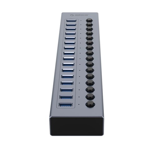 Hub Orico BT2U3-16AB 16x USB-A 3.0 z włącznikami - szary