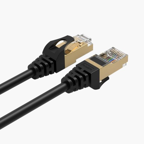 Kabel sieciowy Ethernet Orico PUG-C7 CAT7 10Gbps RJ45 internetowy LAN okrągły 0,5 m - czarny