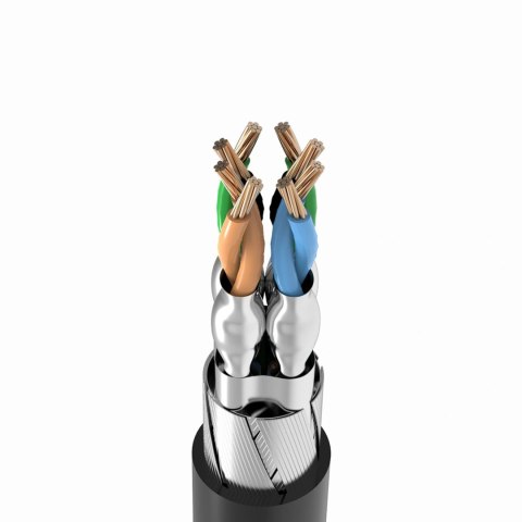 Kabel sieciowy Ethernet Orico PUG-C7 CAT7 10Gbps RJ45 internetowy LAN okrągły 0,5 m - czarny