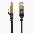 Kabel sieciowy Ethernet Orico PUG-C7 CAT7 10Gbps RJ45 internetowy LAN okrągły 1 m - czarny