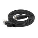 Kabel sieciowy Ethernet Orico PUG-C7B CAT7 10Gbps RJ45 internetowy LAN płaski 1 m - czarny