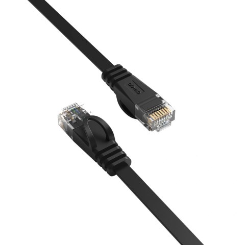 Kabel sieciowy Ethernet Orico PUG-C7B CAT7 10Gbps RJ45 internetowy LAN płaski 3 m - czarny