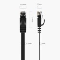Kabel sieciowy Ethernet Orico PUG-C7B CAT7 10Gbps RJ45 internetowy LAN płaski 8 m - czarny