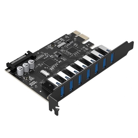Karta rozszerzeń Orico PVU3 PCI-E 7x USB 3.0 do komputera stacjonarnego - czarna