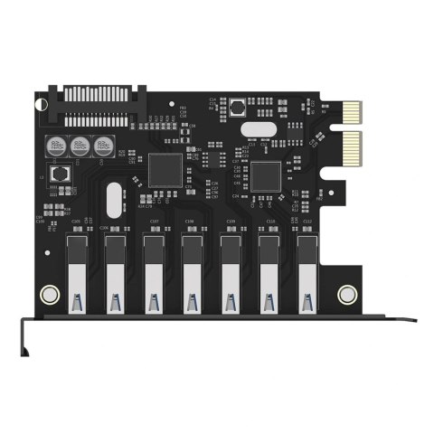 Karta rozszerzeń Orico PVU3 PCI-E 7x USB 3.0 do komputera stacjonarnego - czarna