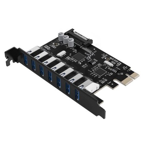 Karta rozszerzeń Orico PVU3 PCI-E 7x USB 3.0 do komputera stacjonarnego - czarna