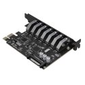 Karta rozszerzeń Orico PVU3 PCI-E 7x USB 3.0 do komputera stacjonarnego - czarna