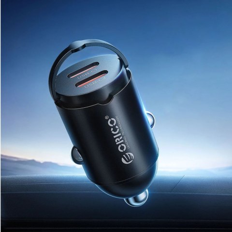 Ładowarka samochodowa Orico MiniRing 30W 2x USB-C - czarna