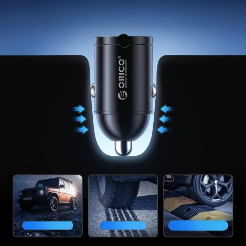 Ładowarka samochodowa Orico MiniRing 30W 2x USB-C - czarna