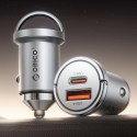 Ładowarka samochodowa Orico MiniRing Pro 45W USB-A + USB-C - srebrna