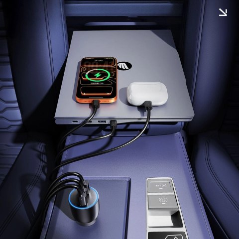 Ładowarka samochodowa Orico PowerLink 165W USB-A + 2x USB-C - czarna
