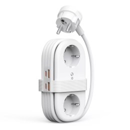 Listwa zasilająca Orico AP3 65W GaN 6w1 2x AC + 2x USB-A + 2x USB-C - biała