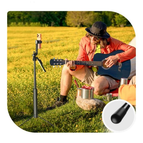 Selfie stick Orico SPM170 tripod 1/4" na telefon kamerę aparat Bluetooth 5.2 - czarny