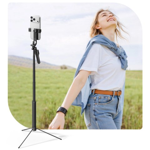 Selfie stick Orico SPM170 tripod 1/4" na telefon kamerę aparat Bluetooth 5.2 - czarny
