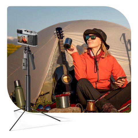 Selfie stick Orico SPM170 tripod 1/4" na telefon kamerę aparat Bluetooth 5.2 - czarny