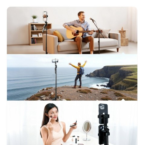 Selfie stick Orico SPM175 tripod 1/4" na telefon kamerę aparat z obrotem 360 stopni Bluetooth 5.2 - czarny