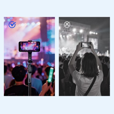 Selfie stick Orico SPM215 tripod 1/4" na telefon kamerę aparat z obrotem 360 stopni Bluetooth 5.2 - czarny