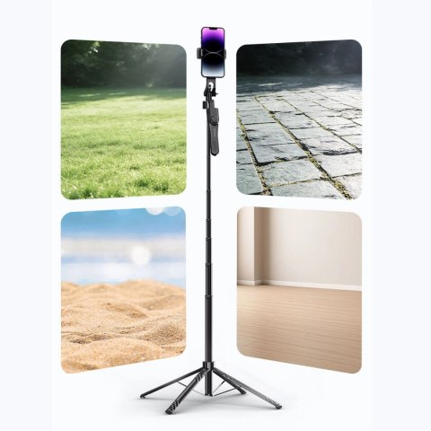 Selfie stick Orico SPN185 statyw 1/4" na telefon kamerę aparat z obrotem 360 stopni Bluetooth 5.2 - czarny