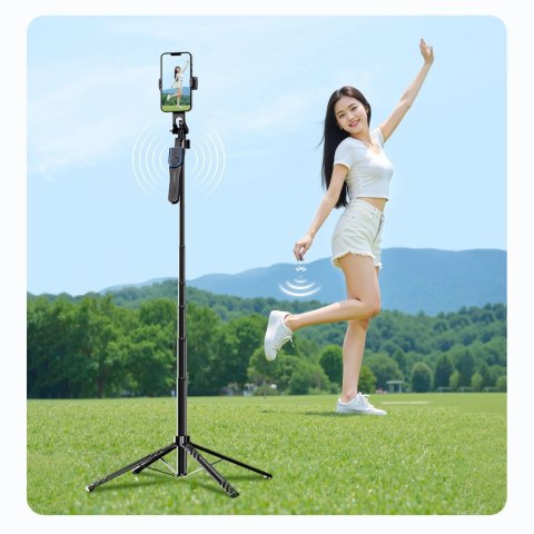 Selfie stick Orico SPN185 statyw 1/4" na telefon kamerę aparat z obrotem 360 stopni Bluetooth 5.2 - czarny