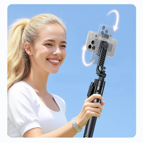 Selfie stick Orico SPN185 statyw 1/4" na telefon kamerę aparat z obrotem 360 stopni Bluetooth 5.2 - czarny