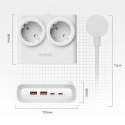 Listwa zasilająca Orico PDC25 25W 6w1 2x AC + 2x USB-A + 2x USB-C - biała