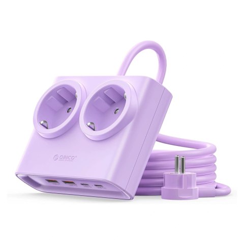 Listwa zasilająca Orico PDC25 25W 6w1 2x AC + 2x USB-A + 2x USB-C - fioletowa