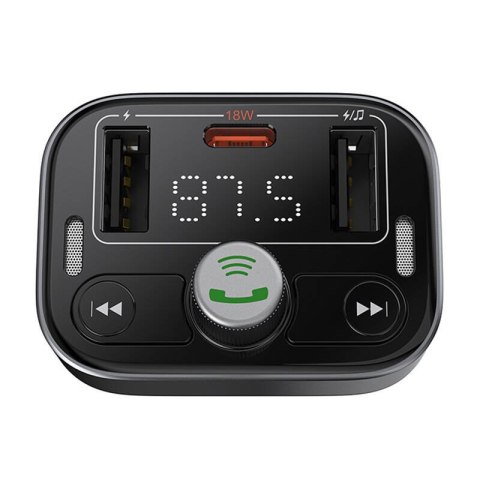Transmiter FM Baseus S-09 Pro, Bluetooth (czarny)