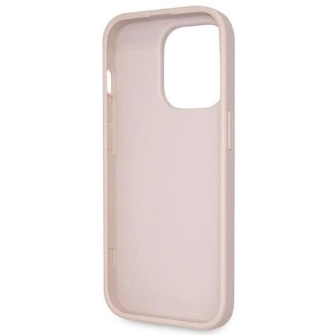 Etui Guess Crossbody 4G Metal Logo na iPhone 14 Pro - różowe