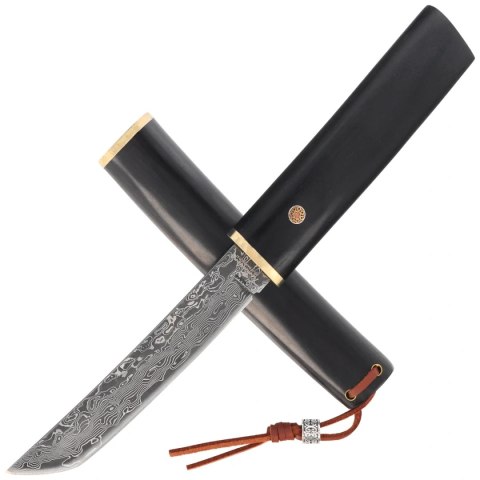 Nóż Tramuntana Knives Tanto H1201N Ebony, VG10 Damascus (TK-H1201N)