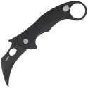 Nóż składany LionSteel L.E.One Mid Karambit Black Aluminium, Black M390 by Emerson Design (LE2 A BB)