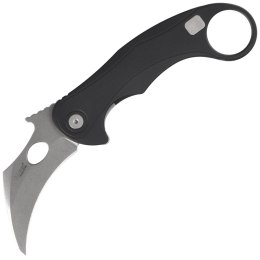 Nóż składany LionSteel L.E.One Mid Karambit Black Aluminium, Stonewashed M390 by Emerson Design (LE2 A BS)