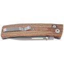 Nóż składany LionSteel NiNi Natural Canvas Micarta, Satin M390 by Gianni Pauletta (NN1 CVN)