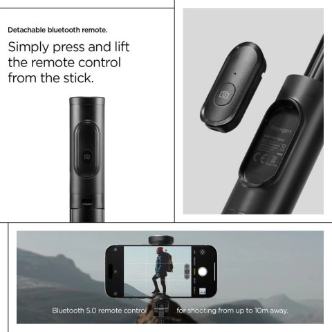 Selfie stick Spigen S541W Bluetooth - czarny