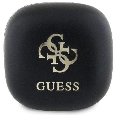 Słuchawki Bluetooth Guess Iridescent 4G Printed Logo TWS + stacja dokująca - czarne