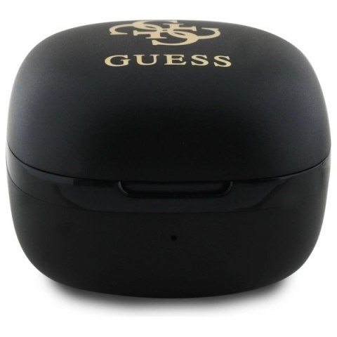 Słuchawki Bluetooth Guess Iridescent 4G Printed Logo TWS + stacja dokująca - czarne