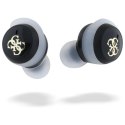Słuchawki Bluetooth Guess Iridescent 4G Printed Logo TWS + stacja dokująca - czarne