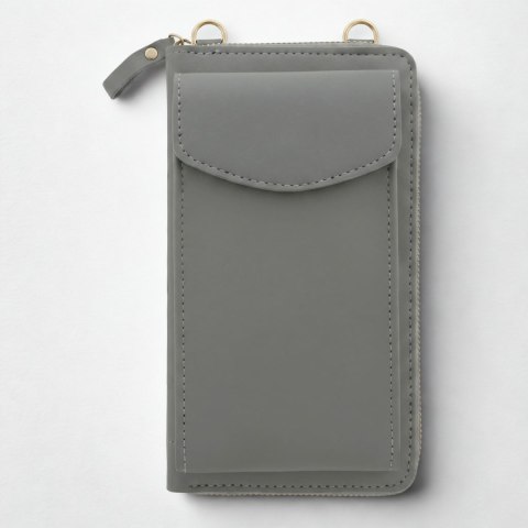 Torebka / saszetka na telefon z funkcją portfela, (18*11*5cm), GRAY / SZARY