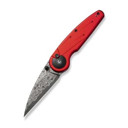 Nóż CIVIVI Starflare Damascus Red Aluminum Button Lock EDC