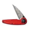 Nóż CIVIVI Starflare Damascus Red Aluminum Button Lock EDC