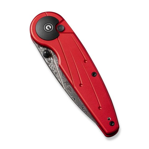 Nóż CIVIVI Starflare Damascus Red Aluminum Button Lock EDC