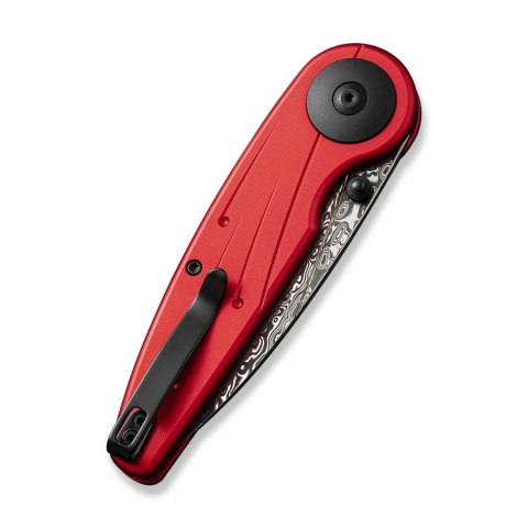 Nóż CIVIVI Starflare Damascus Red Aluminum Button Lock EDC
