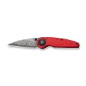 Nóż CIVIVI Starflare Damascus Red Aluminum Button Lock EDC