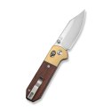 Nóż CIVIVI Yonder Clip Point 14C28N Guibourtia Crossbar Lock EDC