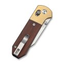 Nóż CIVIVI Yonder Clip Point 14C28N Guibourtia Crossbar Lock EDC