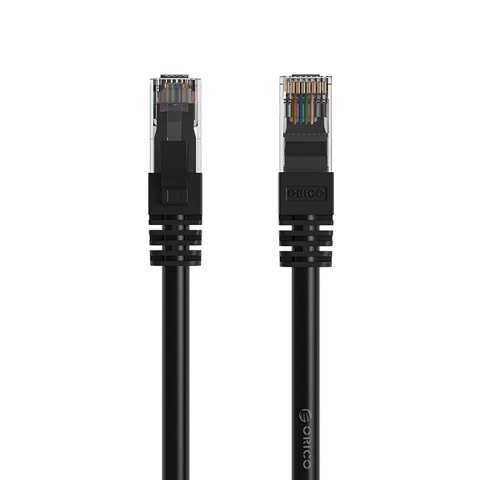 Kabel sieciowy Ethernet Orico PUG-C6 CAT6 1000Mbps RJ45 internetowy LAN okrągły 2 m - czarny