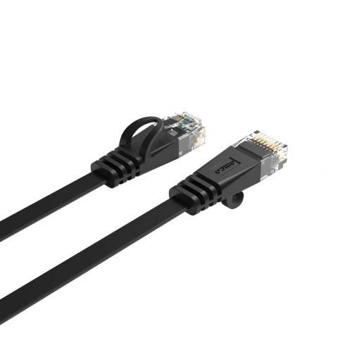 Kabel sieciowy Ethernet Orico PUG-C6B CAT6 1000Mbps RJ45 internetowy LAN płaski 8 m - czarny