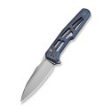 Nóż WE Knife Dressytak M390 Blue Titanium Button Lock