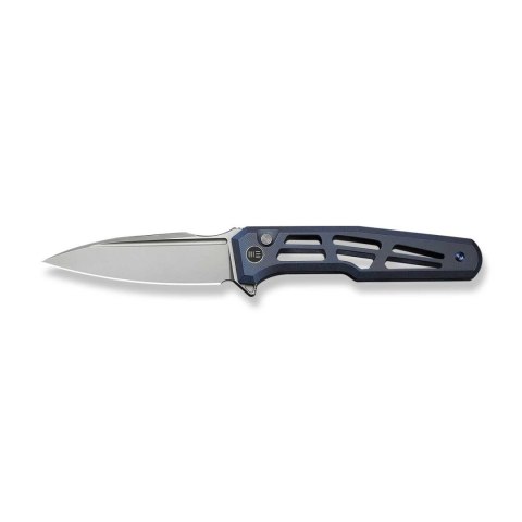 Nóż WE Knife Dressytak M390 Blue Titanium Button Lock