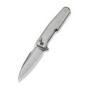Nóż WE Knife Dressytak M390 Gray Titanium Button Lock