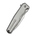 Nóż WE Knife Dressytak M390 Gray Titanium Button Lock